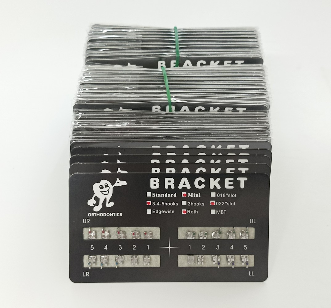 Dental Orthodontic Metal MIM Monoblock Brackets Mini Roth 022 Slot 345 hooks