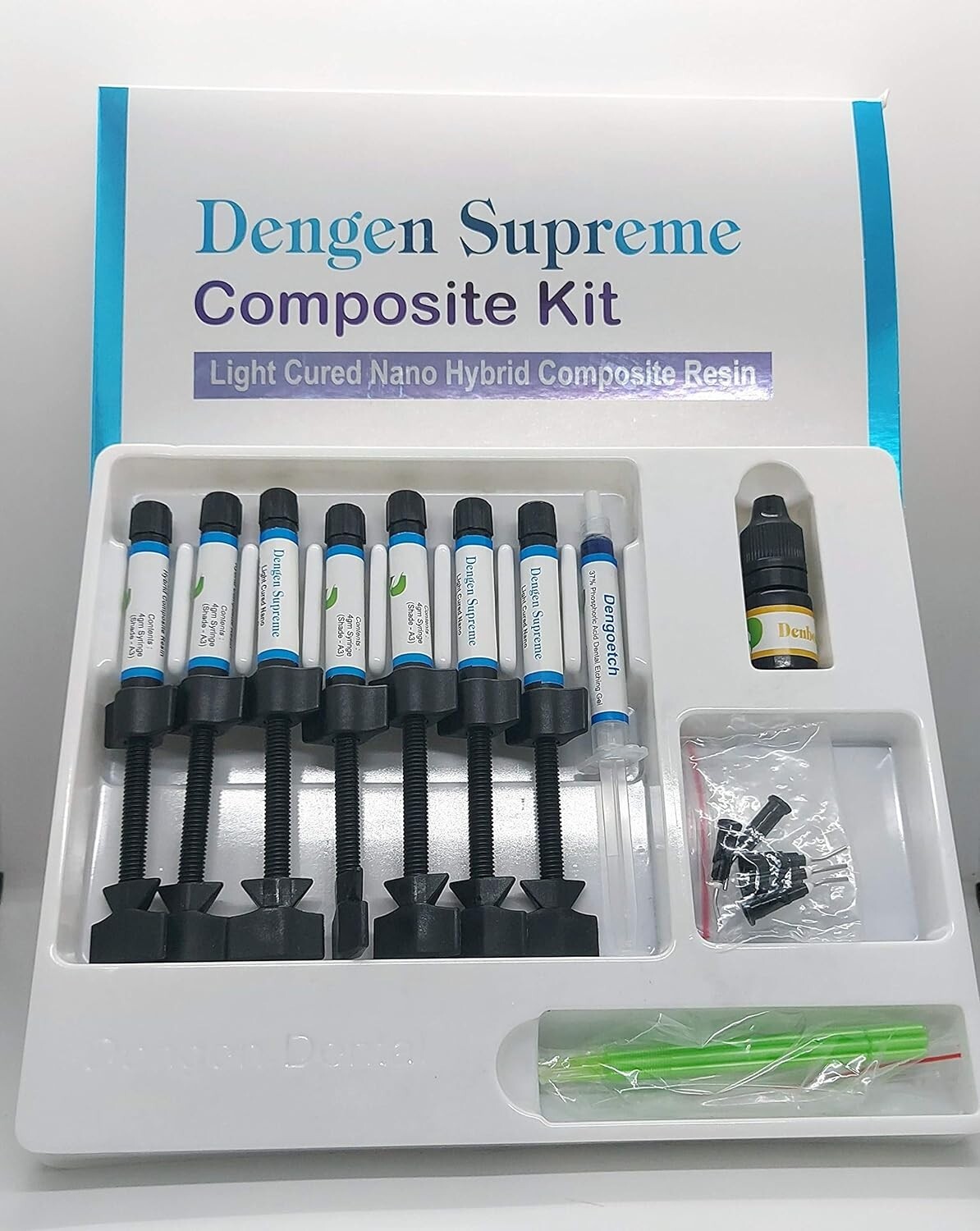 DENGEN Universal Kit Nano Hybrid Composite 7 x 4g Kit Dental Dengen (Free Ship)