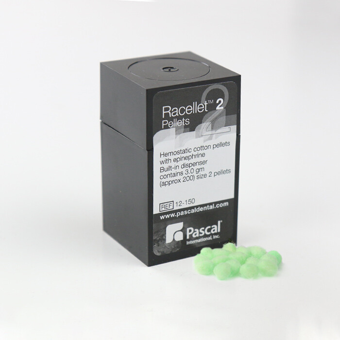 Pascal 12-150 Racellets Hemostatic Pellets #2 Cotton Green 200/Box