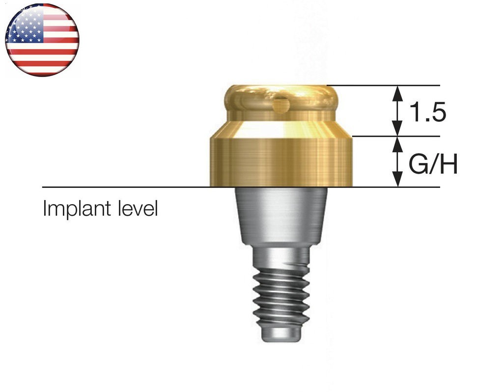 Dental Attachment Abutment Male Cap Tool fit Zimmer Removable PAØ3.5mm/4.5mm
