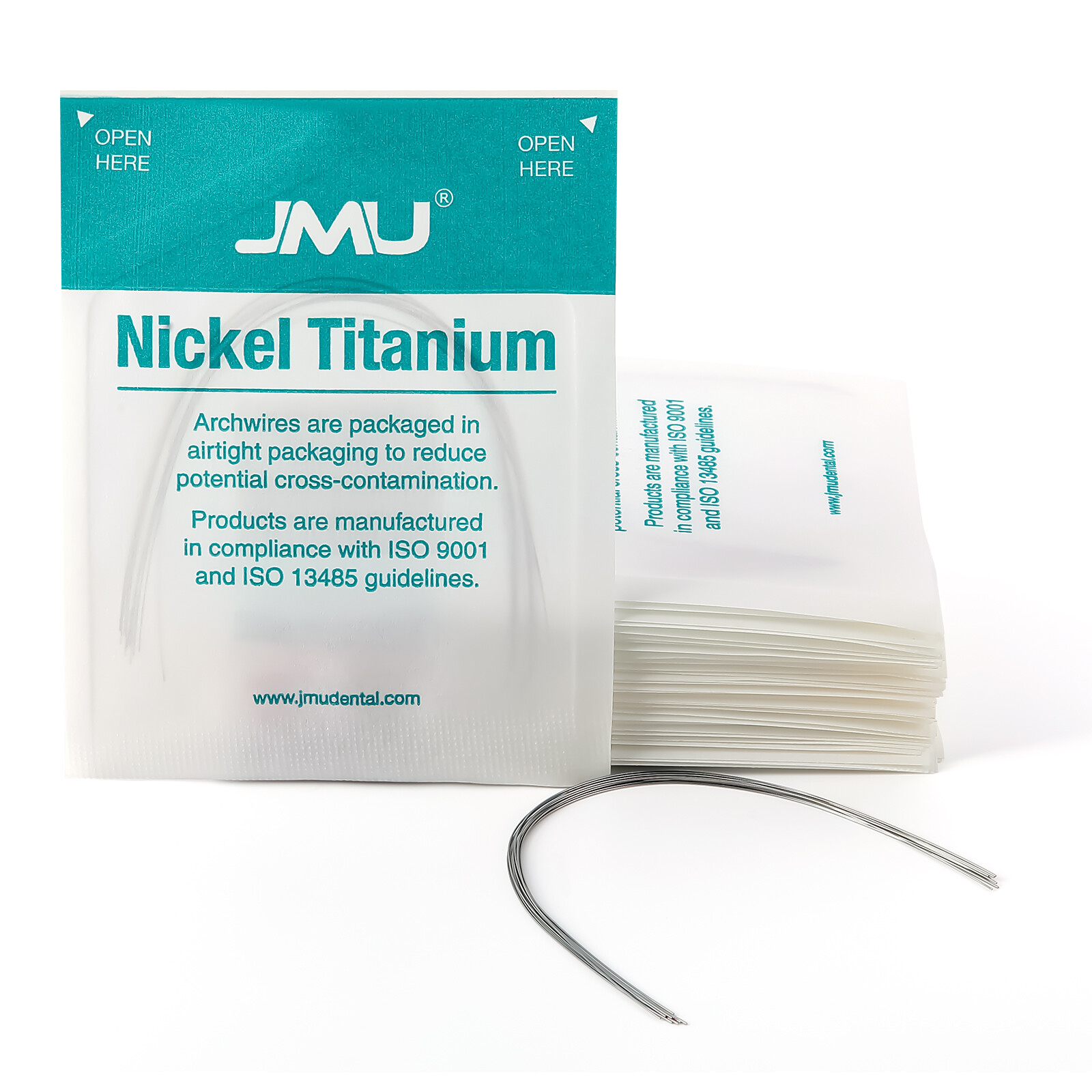 100PCS JMU Ortho NiTi Super Elastic Archwire Ovoid Round 0.012-0.020 Upper/Lower