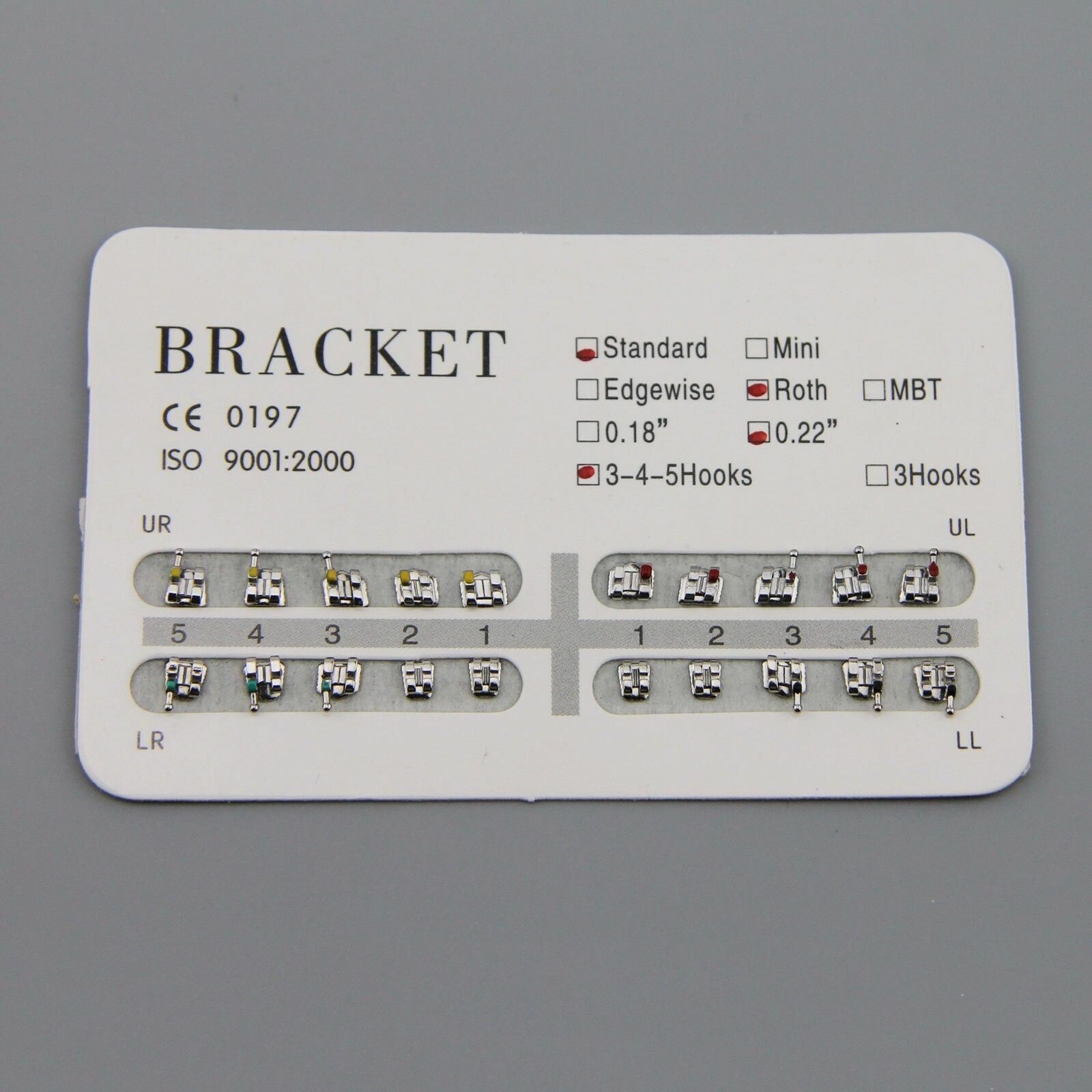 Dental Orthodontic Braces Kit – 0.022 Roth Brackets NiTi Arch Wire Ligature Ties