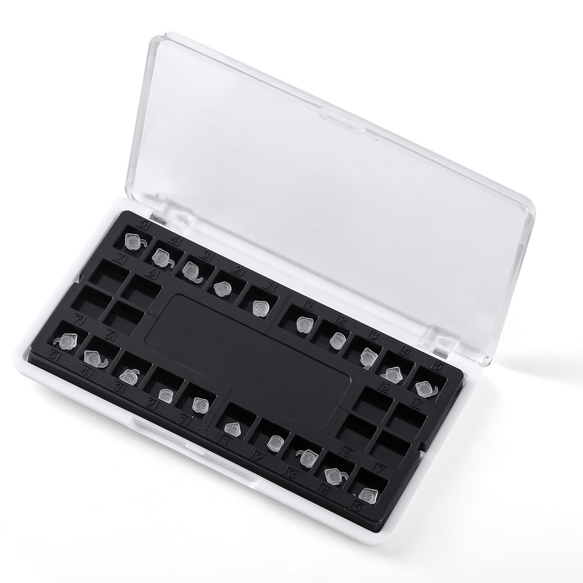 Mid-axis Dental Orthodontic Ceramic Clear Braces Brackets Roth 0.022 Hooks 345