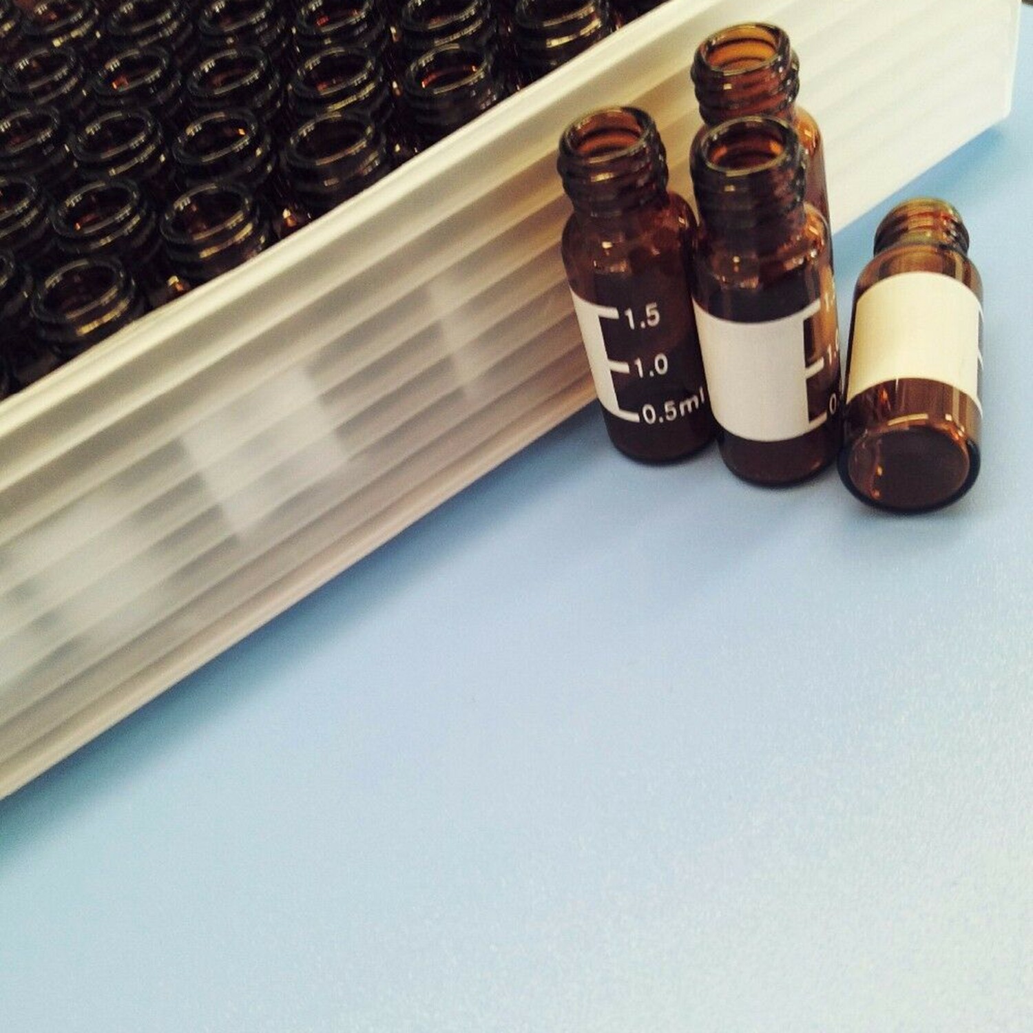 50000x 2ml 9mm HPLC Vials Clear Autosampler Borosilicate Sample Graduation 9-425