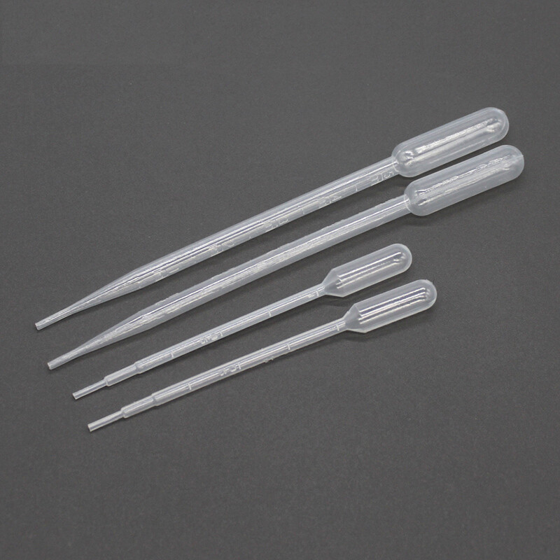 1ml 3ml 5ml Clear Plastic Pipette Dropper Graduated Liquid Transfer Oils Perfume