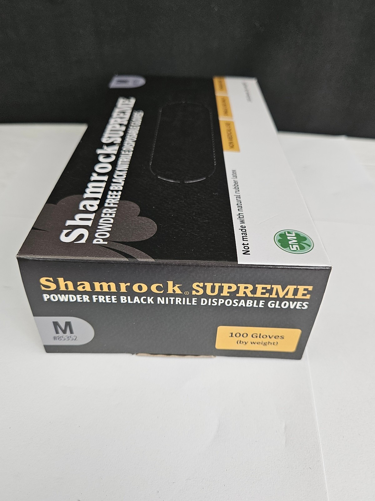 Shamrock Supreme Powder Free Black Nitrile Disposable Gloves