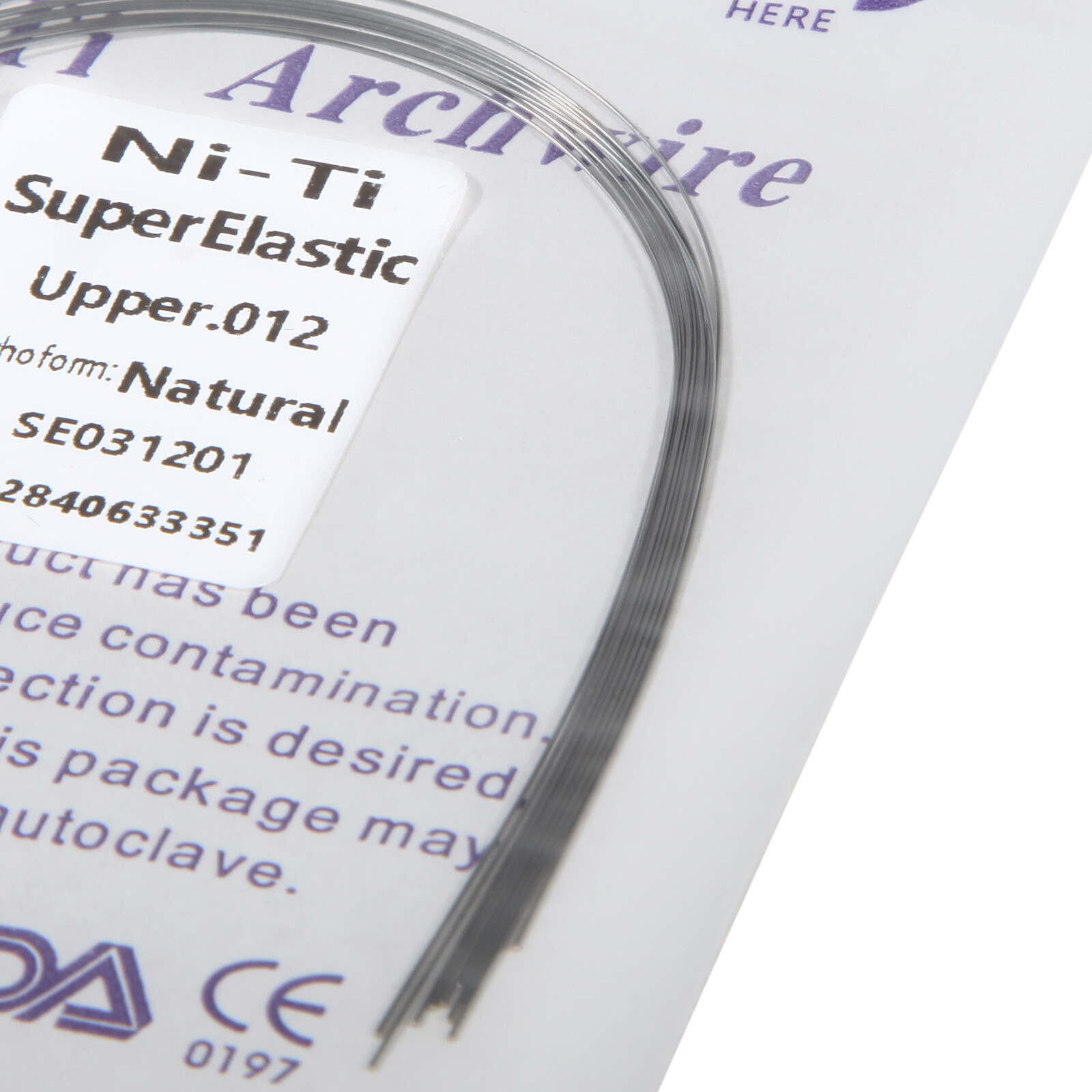 100pcs Dental Orthodontic Arch Wire Round Niti Natural 0.12 Upper Super Elastic