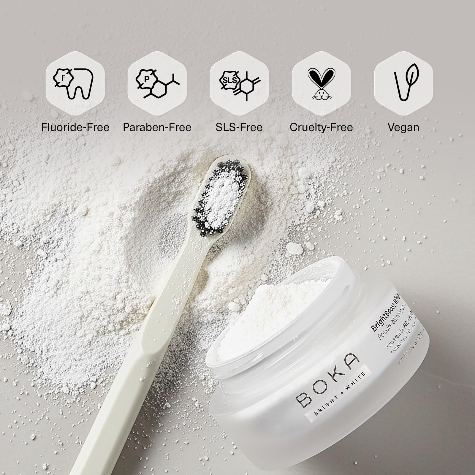 Boka Teeth Whitening BrightBoost Powder – Nano 0.5 Ounce (Pack of 1)