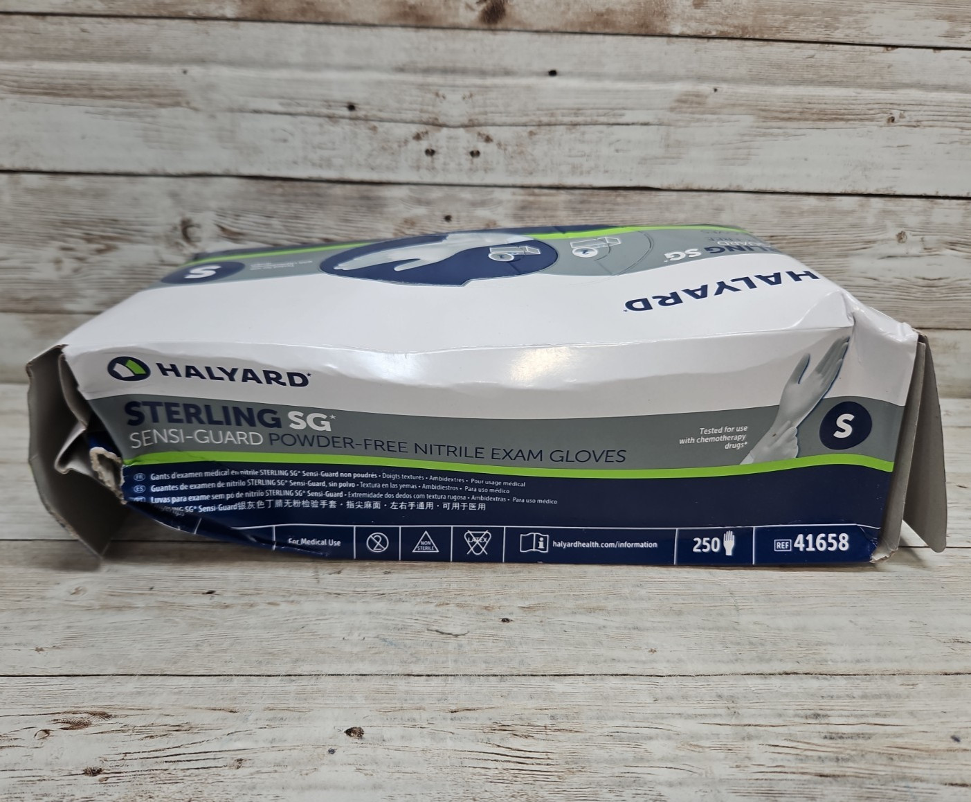 Halyard Sterling SG Nitrile Exam Gloves *6 CRUSHED Boxes* Size: SMALL Exp: 6/29