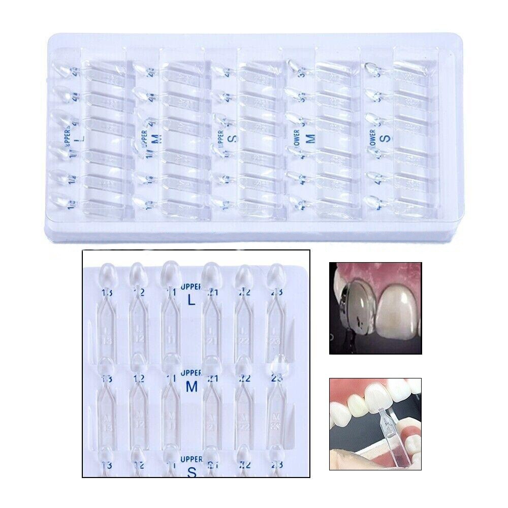 30pcs Dental Composite Resin Veneers Mould Light Cure Anterior Front Teeth USA