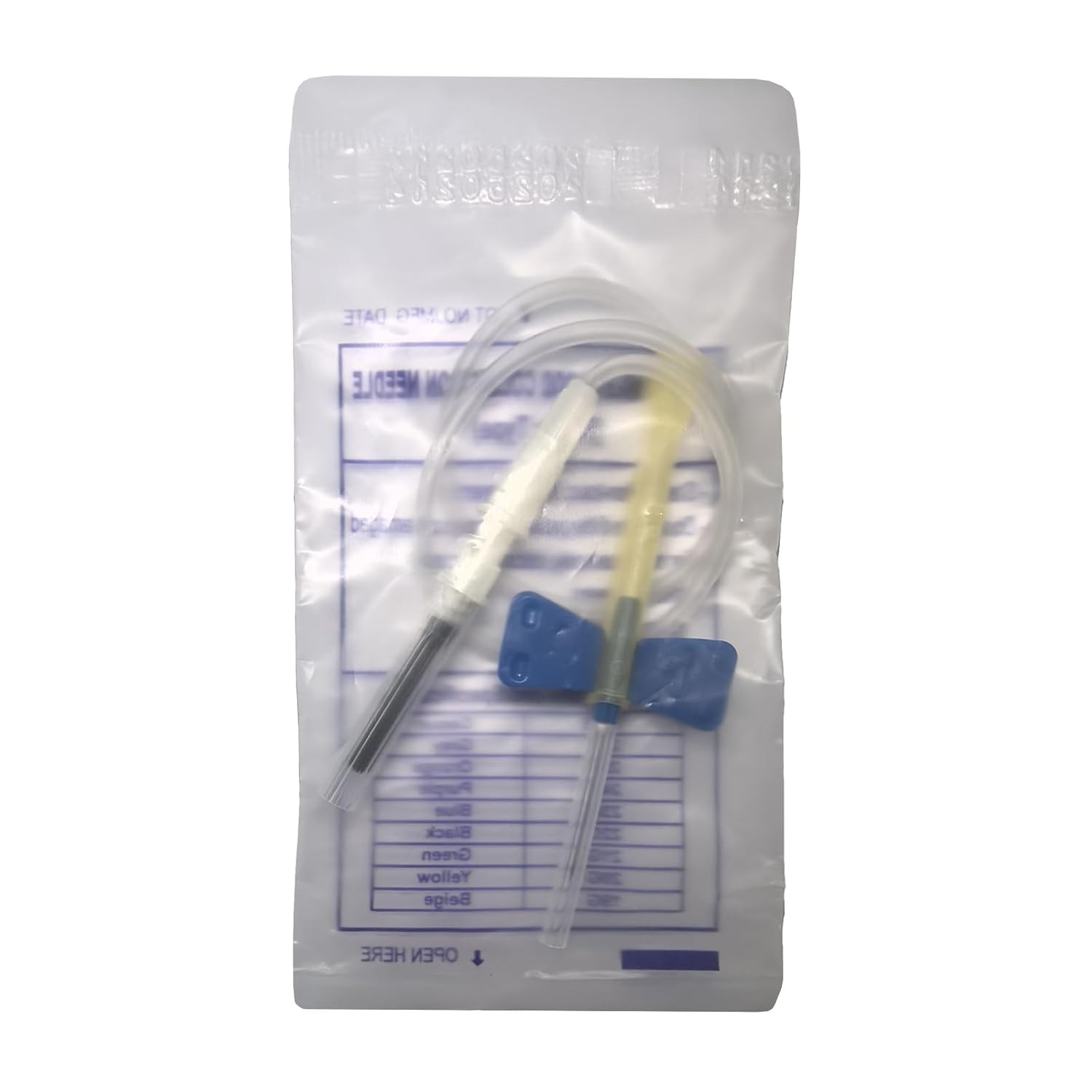 Generic 23G Double Wings Blood Collection Tips with Luer Connector Blue – 50Pcs