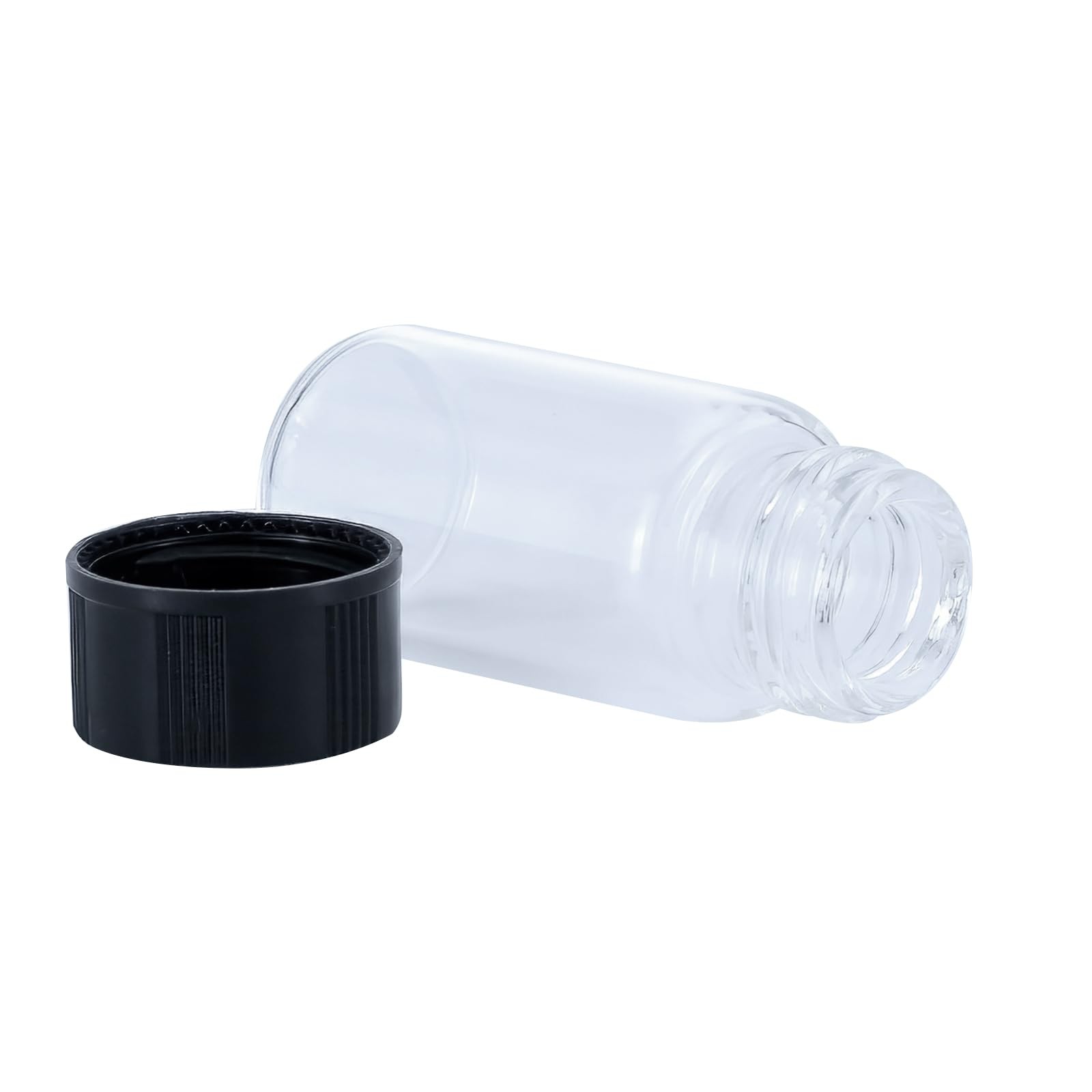Newzoll 5mL(1/6 oz) Mini Clear Glass Vials with Plastic 5ml-10pcs, clear