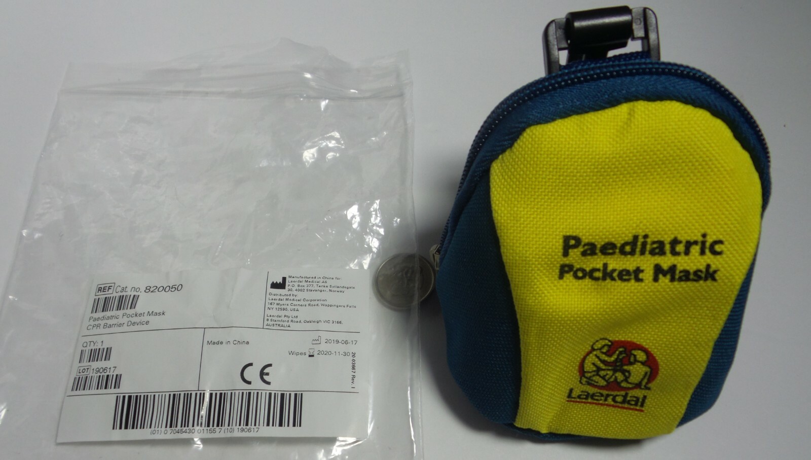 LAERDAL Paediatric Pediatric Pocket Mask CPR Barrier Device Child Baby