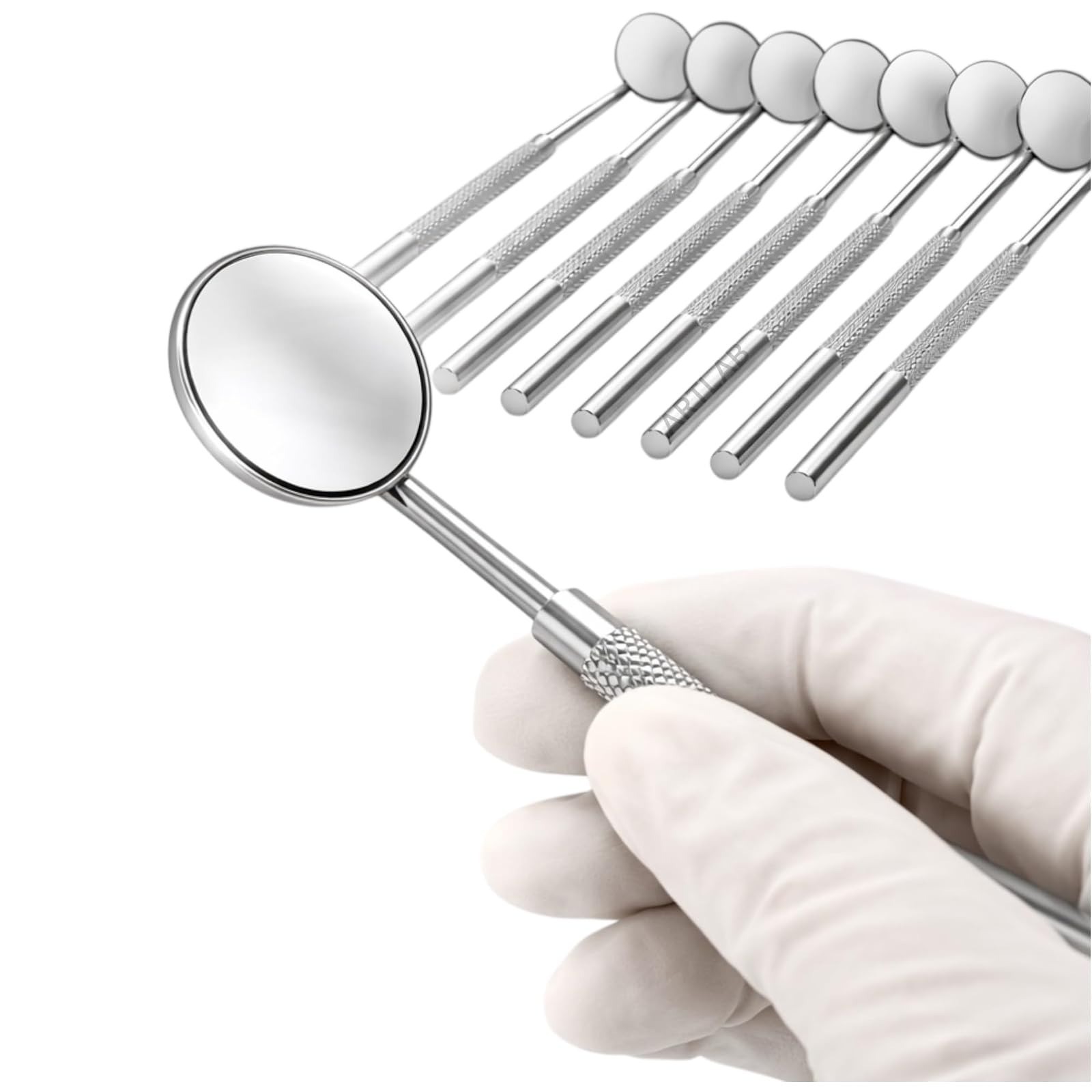 Premium Dental Mouth Mirror #5 with Handle Stainless Steel – 10 Pack