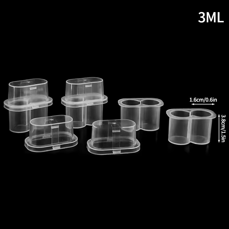(5-100pcs) 3mL 2-vial Vial Case Plastic Storage Holder for Peptides & Insulin