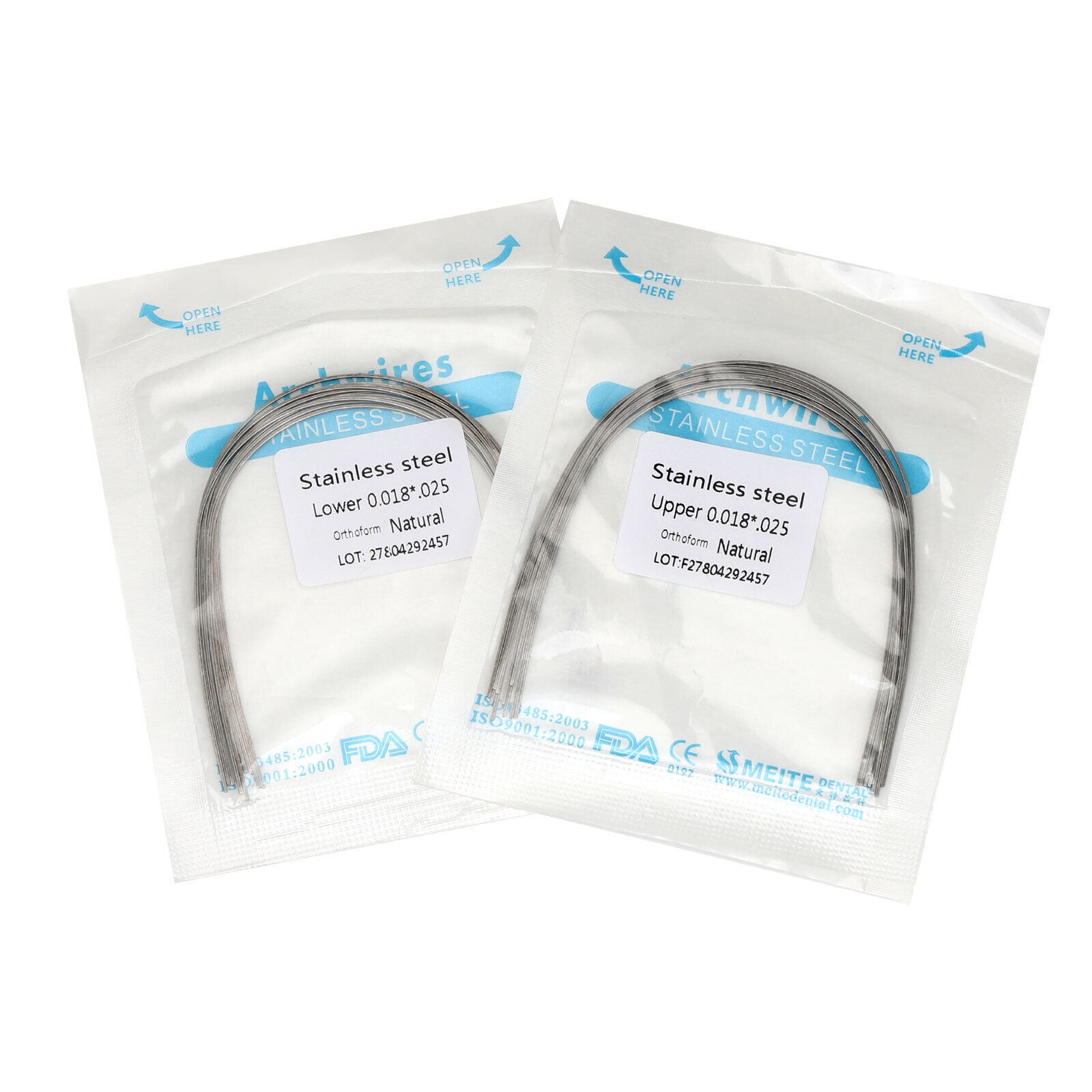 10 Pcs/pack Dental Orthodontic Stainless Steel Round/Rectangular Arch Wire Ovoid