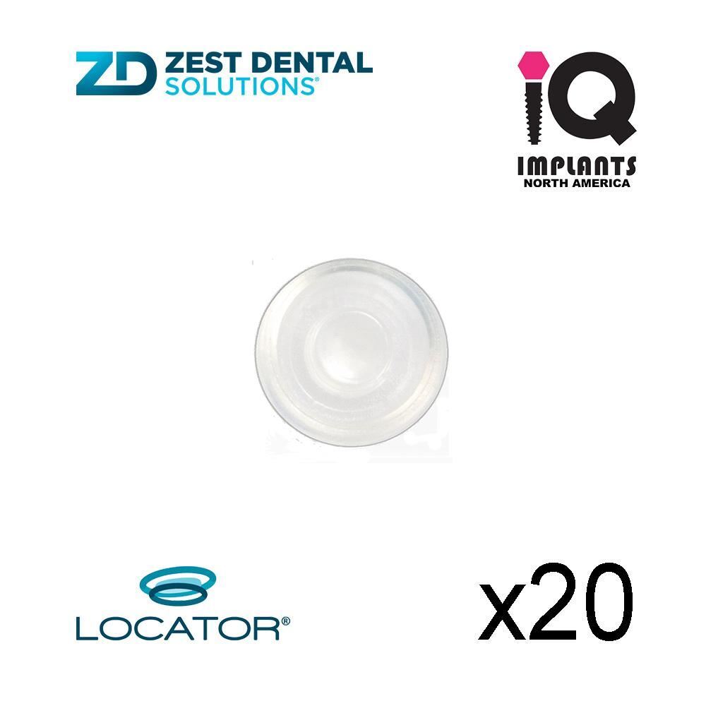 Zest LOCATOR Original Genuine Replacement Caps Standard, Clear 5.0 lbs 20-pack