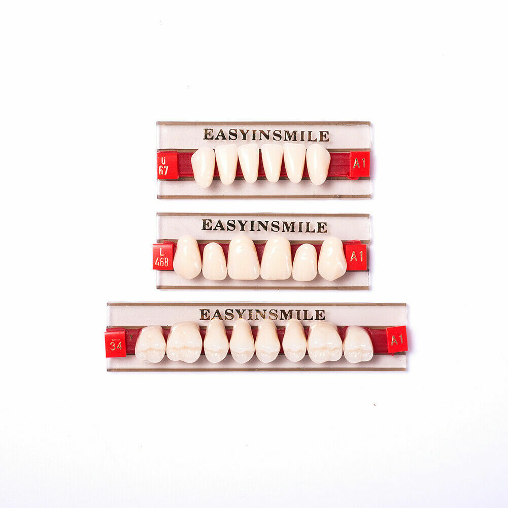 Dental Teeth Set Dental Acrylic Resin Denture A1/2/3 Tooth Posterior Upper/Lower
