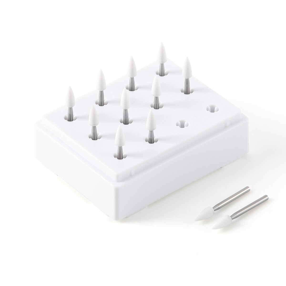 Dental Polishing Burs Porcelain Resin FG Burs Coarse / Fine White/Green Stone