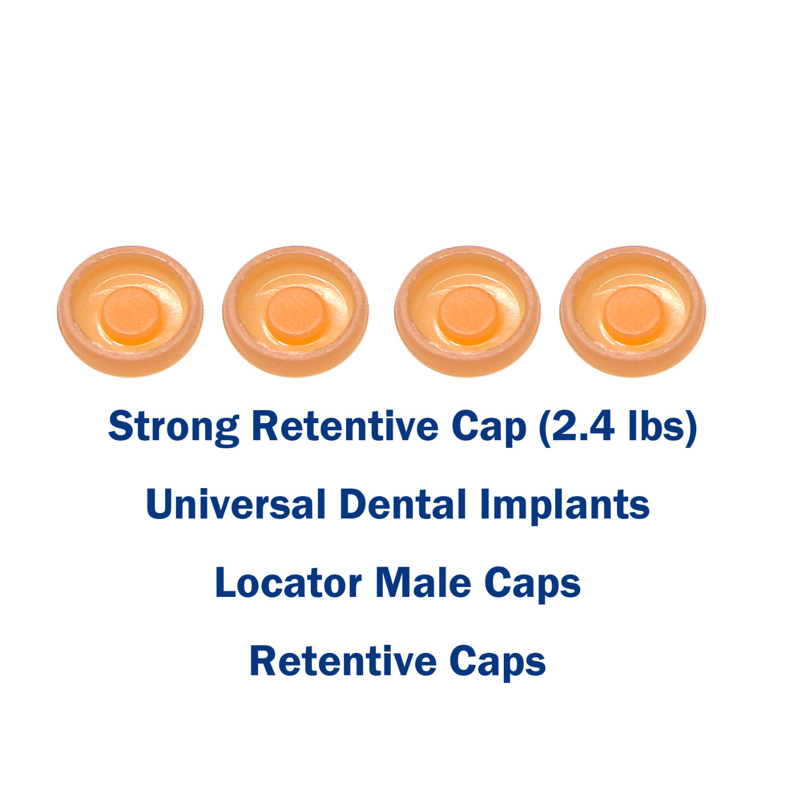 US 20pcs Overdenture Abutment Removable Locator Male Caps Retentive Cap 2.4 lbs