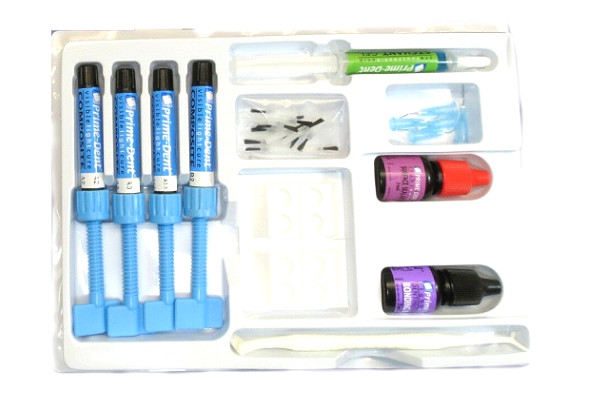 Prime-Dent VLC Light Cure Nano-Hybrid Dental Resin Composite 4 Syringe Kit