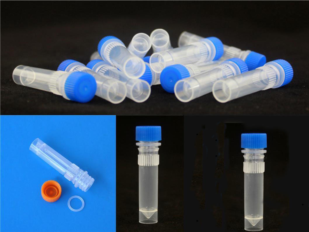 Plastic Vials Microcentrifuge Tubes Lab Screw Cap Tube Lot Sample new 1ml