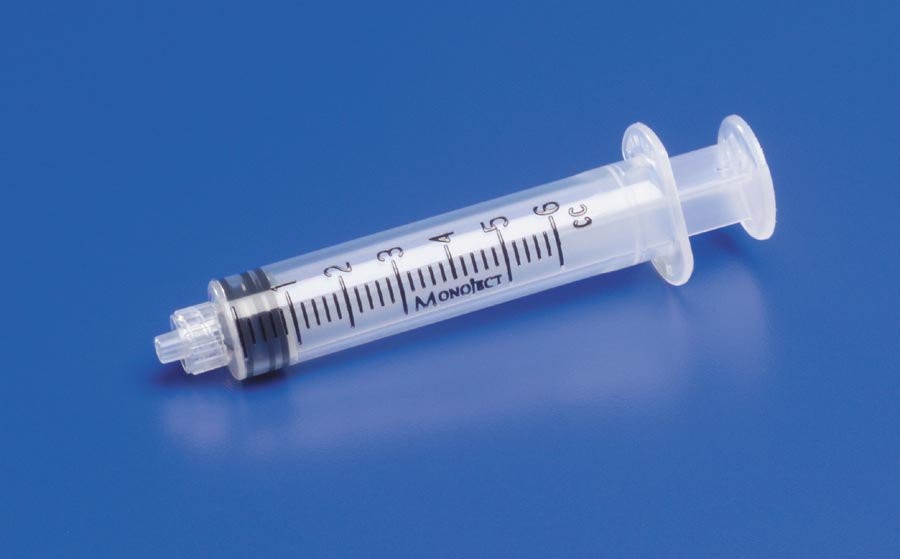 General Purpose Syringe Monoject 6 mL Luer Lock Tip Without Safety – 50/BX