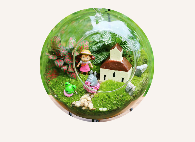 Glass hanging globe terrarium for air plant moss wedding gift candle decor 4″