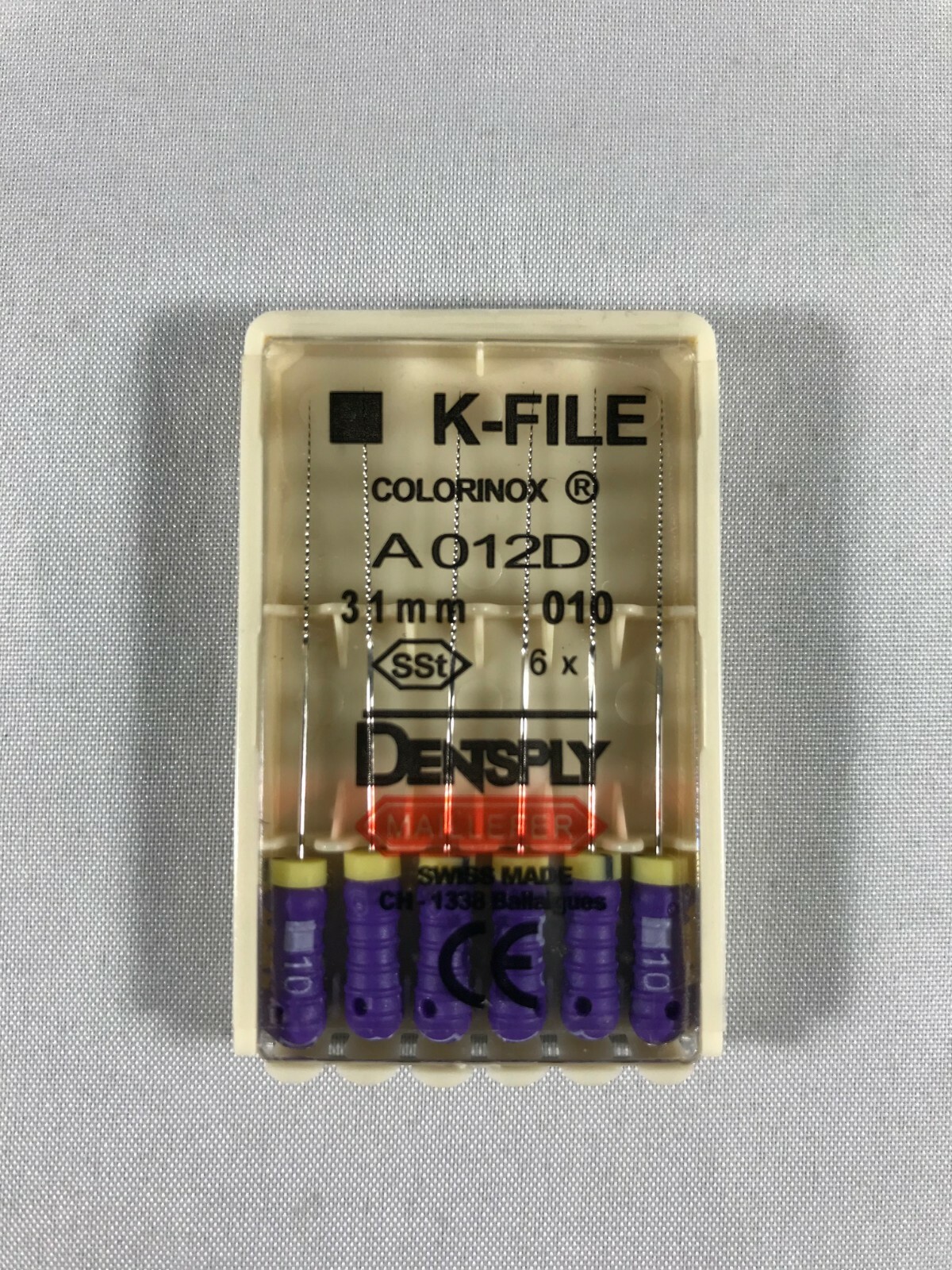 6 Pcs File Dentsply Dental Endo 31mm Stainless Steel K-file All Sizes