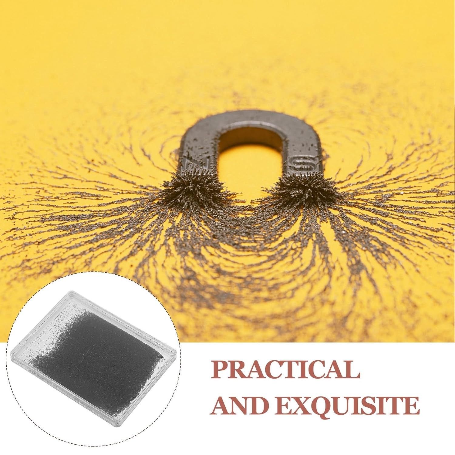 5PCS Iron Filings Magnetic Powder for Physics Experiments Classroom Magnetism