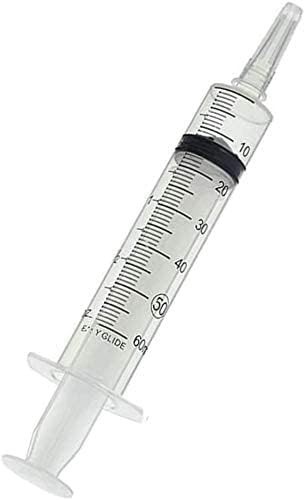Easy Glide 60ml / 60cc Catheter Tip Disposable Syringe with Covers (Pack of 50)