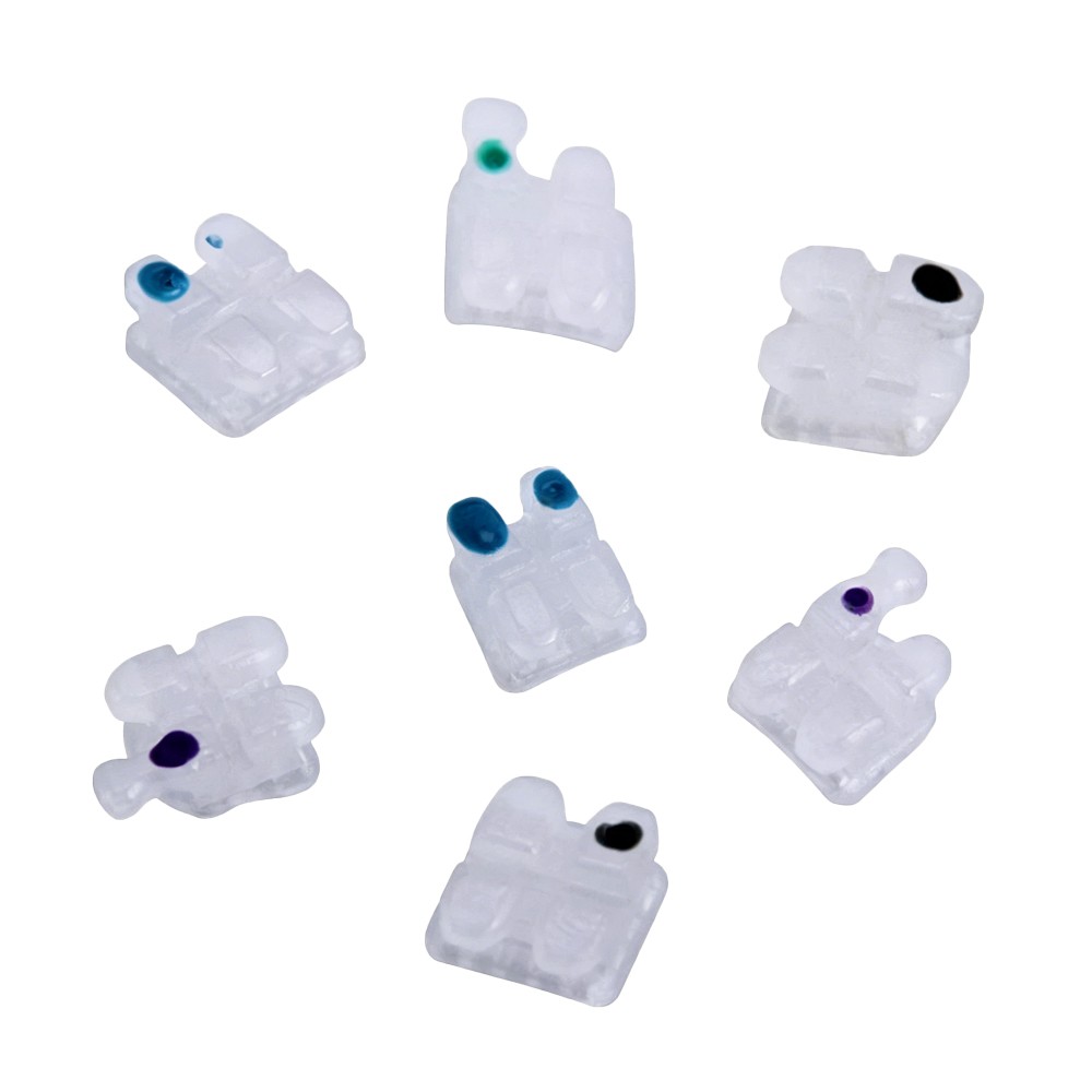 Orthodontic Self Ligating Brackets Ceramic Sapphire brace RothMBT 022”3/345Hook