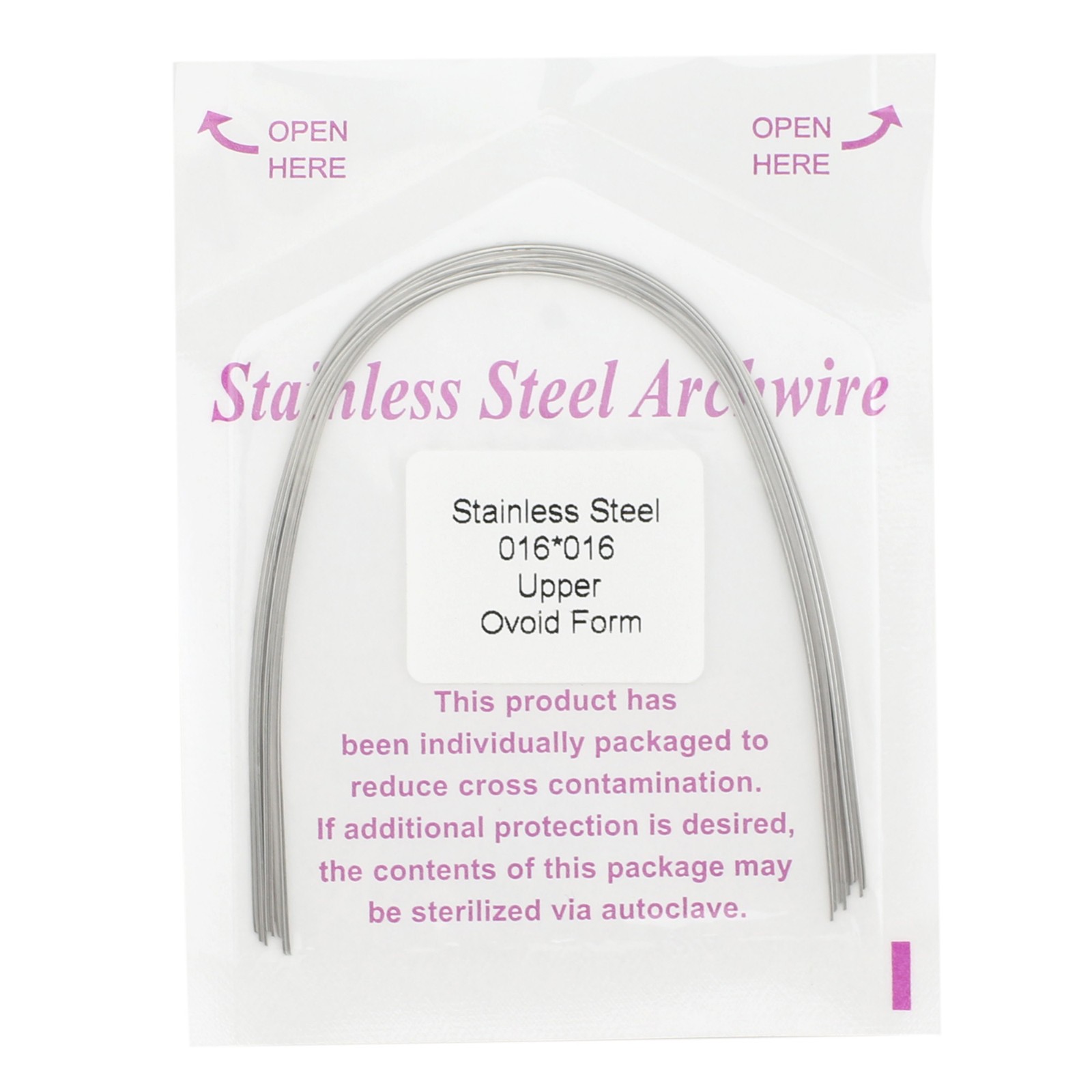 100pcs Dental Orthodontic Stainles Steel Arch Wire Round/Rectangular Ovoid Wires