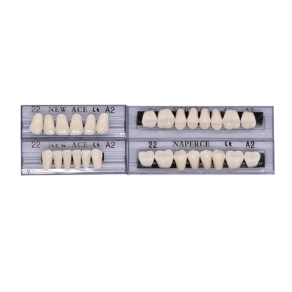 168PCS Acrylic Resin A1/A2/A3 Dental Denture Teeth Upper Lower Shade 22/23/24#