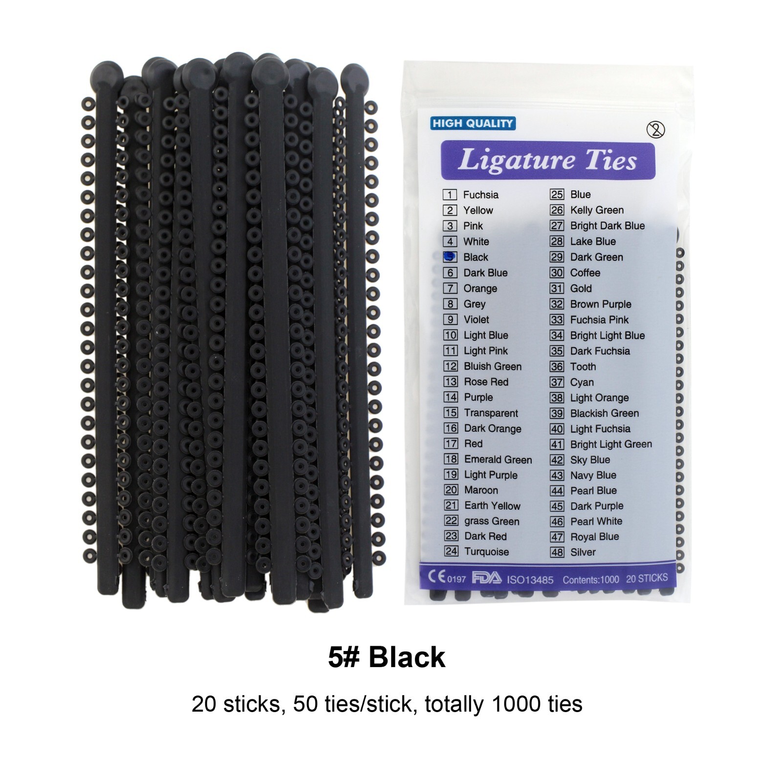 1000pcs Dental Orthodontic Ligature Ties Elastic Rubber Bands Braces ortodoncia
