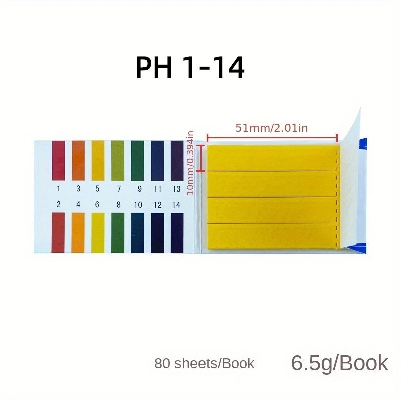 pH Test Strips 1-14 480x Indicator Paper Litmus Urine Saliva Tester 10 Pack