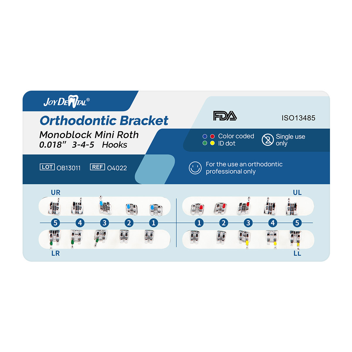 Brackets De Ortodoncia Dental Monoblock Mini Roth/MBT 018/022 Ganchos 345