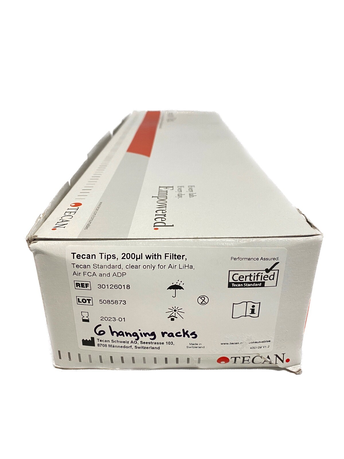 (576) TECAN 200uL Standard Clear Hanging Filter Pipet Tips for Air LiHa FCA ADP