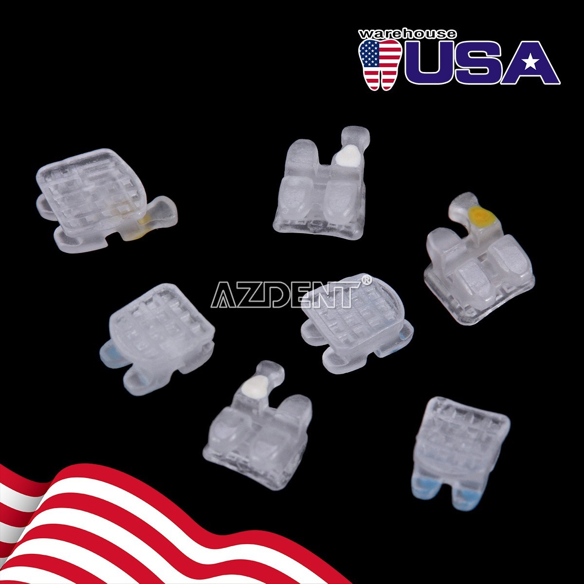 Dental Ortho Clear Bracket Monocrystalline Sapphire /Ceramic Braces Roth MBT 022