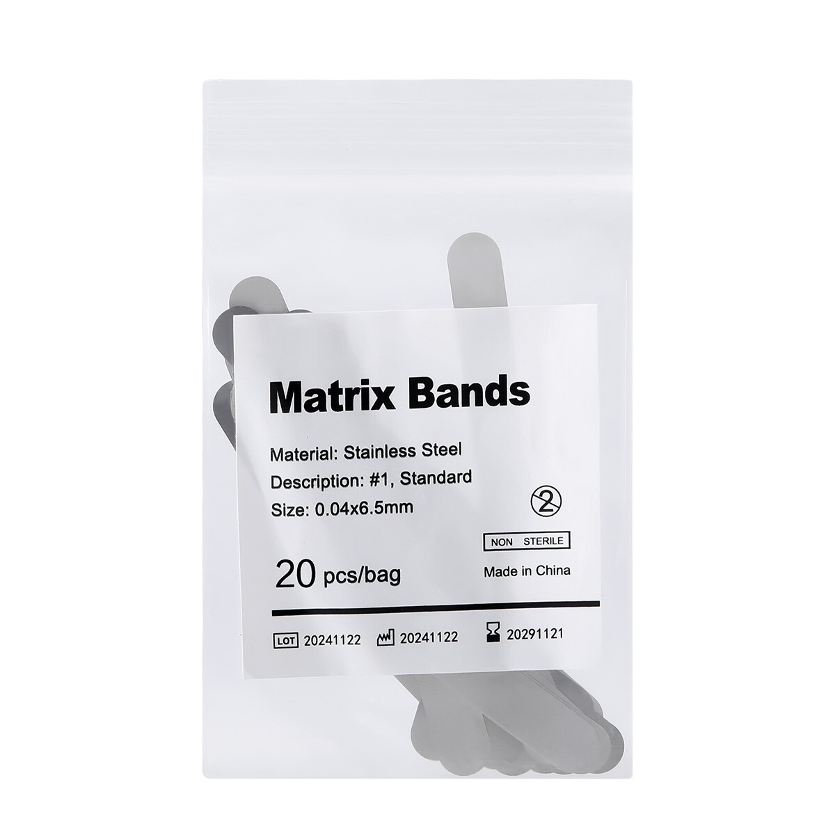 20pc/kit Dental universal Matrix Bands Tofflemire Stainless Steel band #1#2#3#13