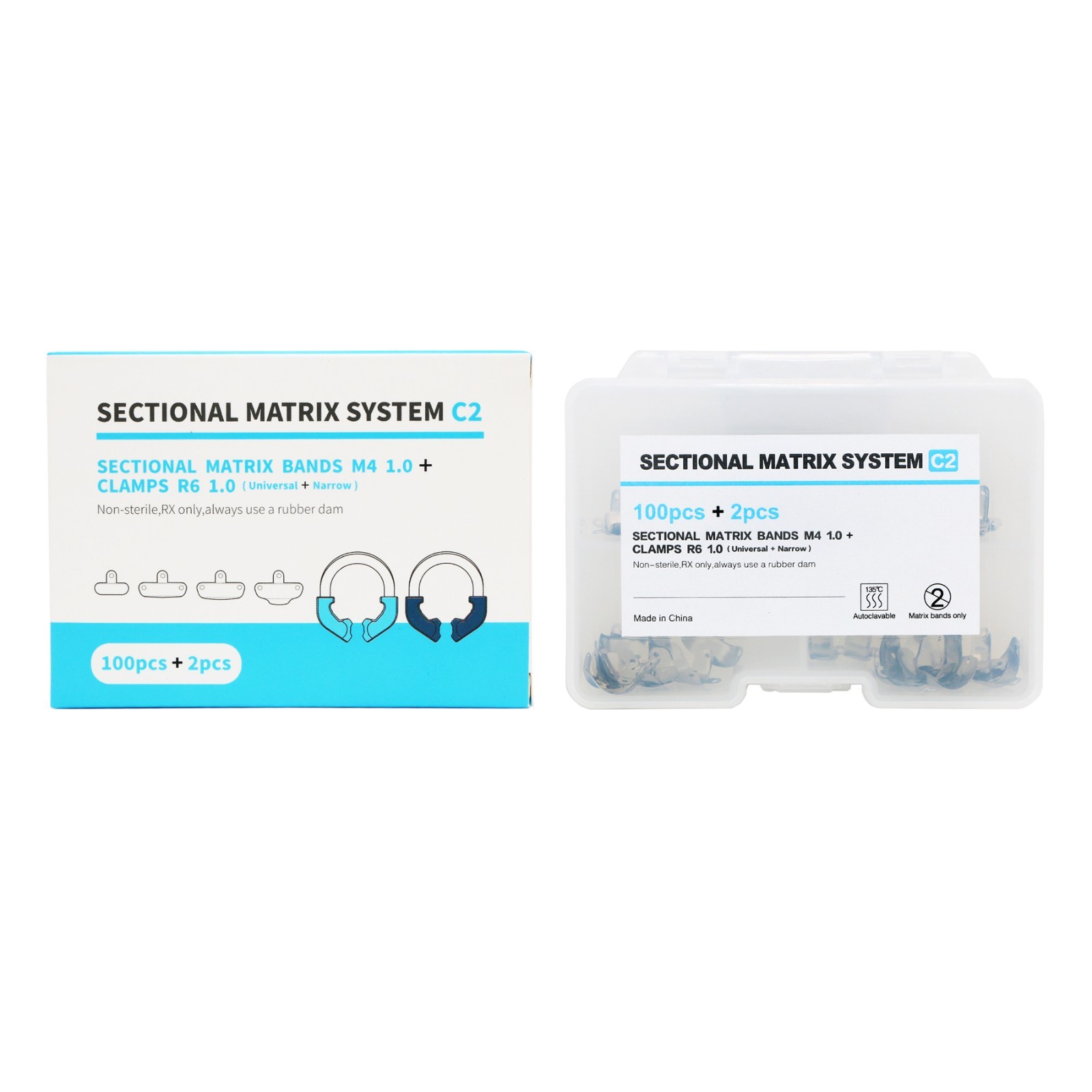 Dental Matrix Bands Ring Sectional Matrice Clamp Fit Garrison Palodent V3 System