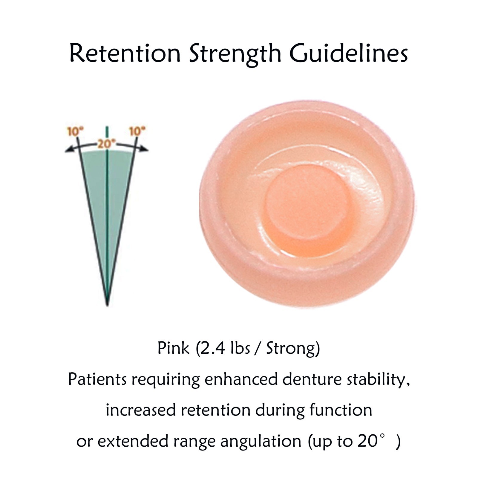 US ZEST Locator Replacement Retention Male Caps Inserts For Dental Overdenture