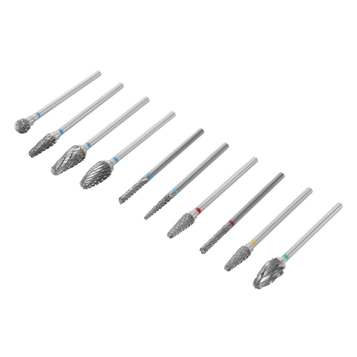 10 Pcs Dental Lab Polishing Bur Drills Tungsten Steel Carbide Burs 2.35MM