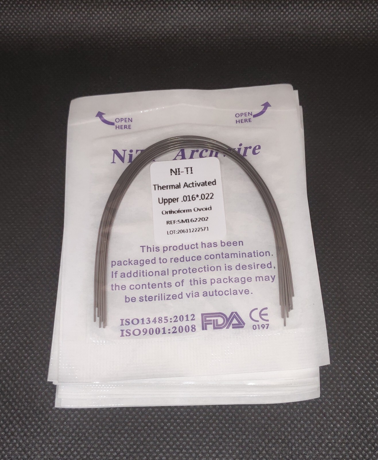 Dental Orthodontic Thermal Activated NITI Arch Wires Rectangular Ovoid Form