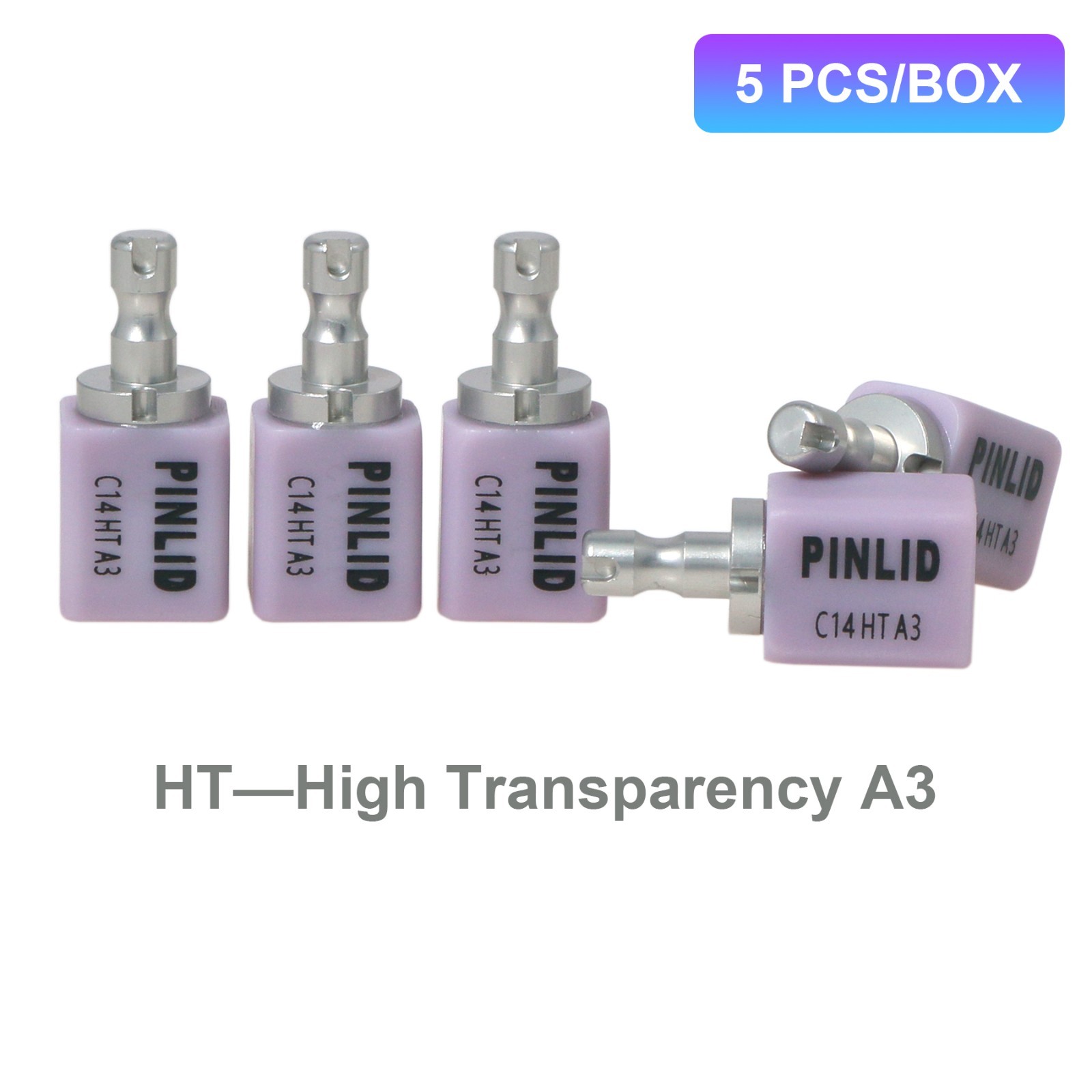 5Pcs/Box Dental C14 Glass Ceramic Lithium Dislicate Blocks Cerec CAD CAM