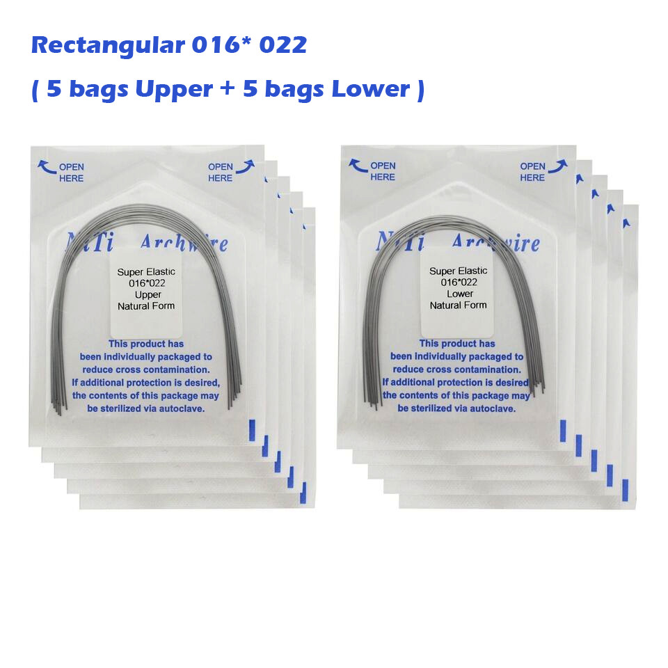 100PCS Arch Wire Orthodontic Niti Natural Ovoid Form Arches Round Rectangular