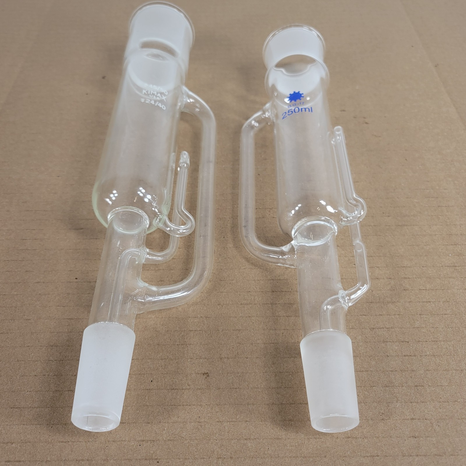 Set Of Kimax/Generic Glassware Soxhlet Extractors CNs 45/50 Top 24/40 Bottom