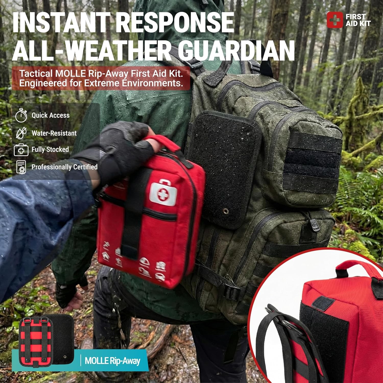 556-Pc Premium First Aid Kit, Trauma Bag for Home, Car, Sports, Work