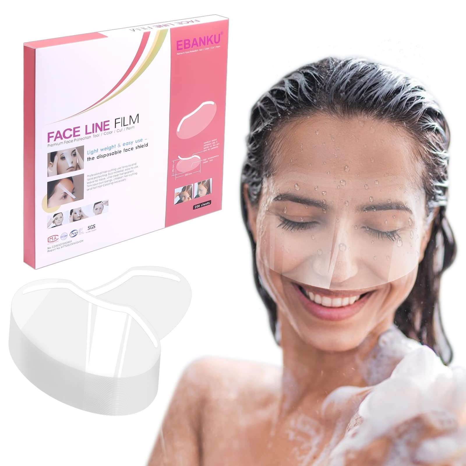 200 PCS Disposable Face Shields for Microblading, Salon & Eyelash Extensions