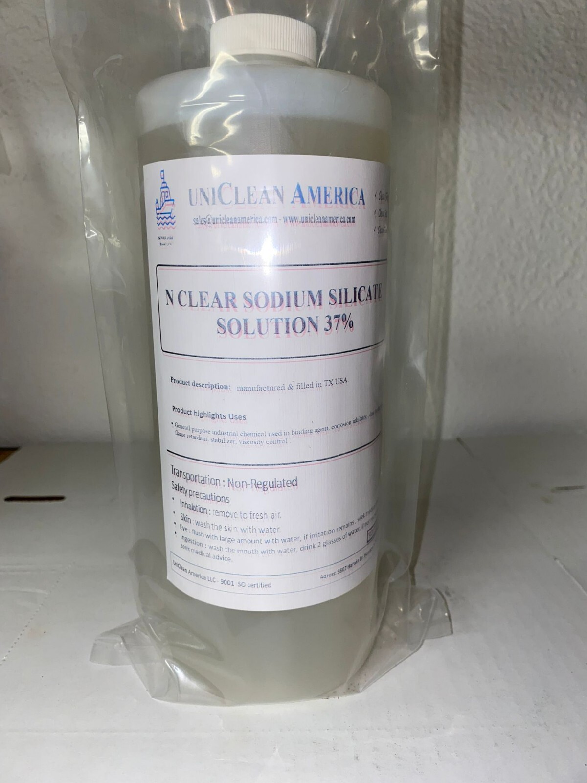 N Clear Sodium silicate 37% – Water Glass